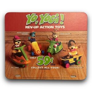1992 McDonald's Yo Yogi! Happy Meal Translite Sign Advertisement Hanna Barbera